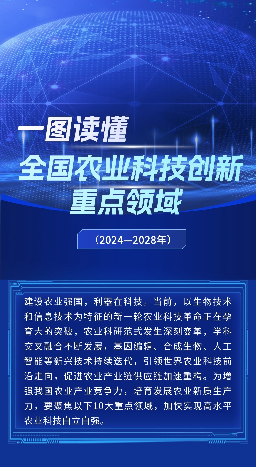 一图读懂《全国农业科技创新重点领域（2024—2028年）》