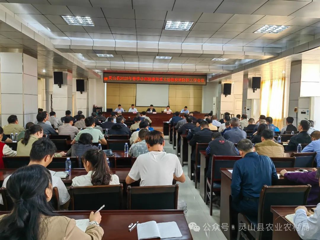 3月24日灵山县召开2025年春季重大动物疫病防控会议
